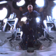Richard Branson floats in microgravity inside Virgin Galactic's spaceplane.